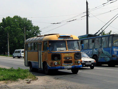 ПАЗ-672М пригородного маршрута на Рассошенцах