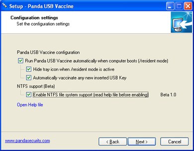 Установка Panda USB Vaccine