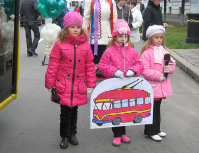 В Полтаве запустили десять новых троллейбусов «Богдан»