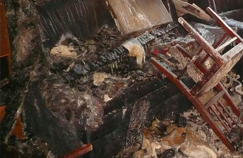 Вогонь знищив крісло і пошкодив внутрішнє оздоблення оселі