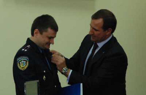 Колишнього начальника міліції Кременчука нагородили за заслуги перед містом