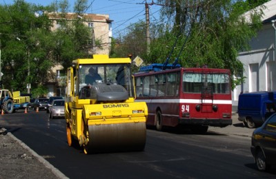 Ремонт дороги на улице Халтурина в Полтаве