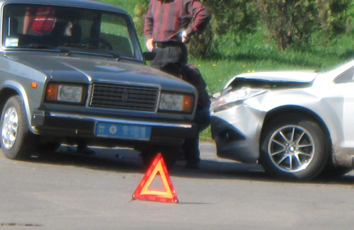 ДТП с участием милицейского автомобиля в Полтаве
