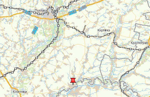Затоплена ділянка автодороги О-1716241 Нехвороща — Гупалівка