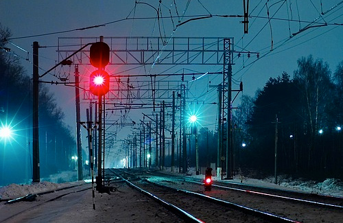 Заградительный сигнал на железнодорожных светофорах