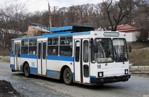 Тролейбус, що працює на маршруті №12