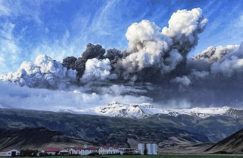 Облака пыли над Исландией
