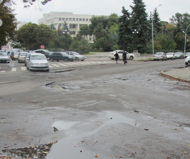 Перекресток улиц Гагарина и Комсомольской