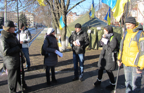 Учасники Полтавського Євромайдану