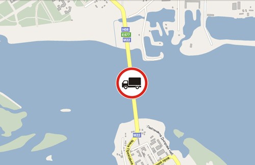 Ограничение на проезд большегрузных автомобилей по Крюковскому мосту в Кременчуге