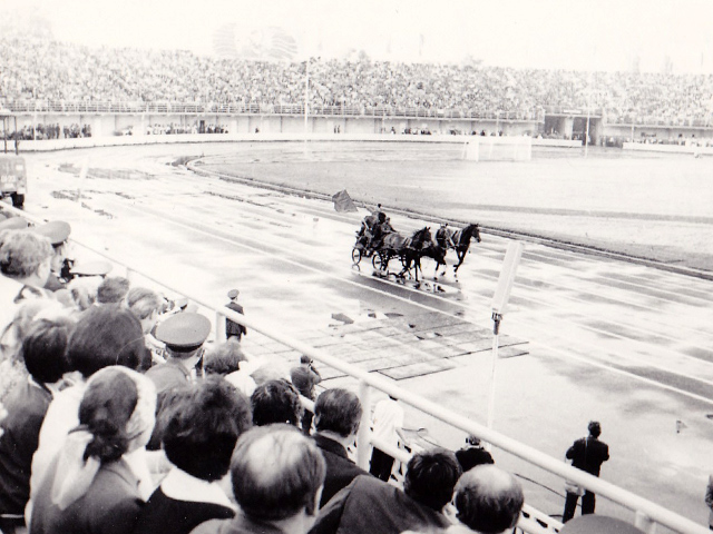 Праздничное представление на стадионе «Колос». 13 июля 1974 года. Фотограф Куликов