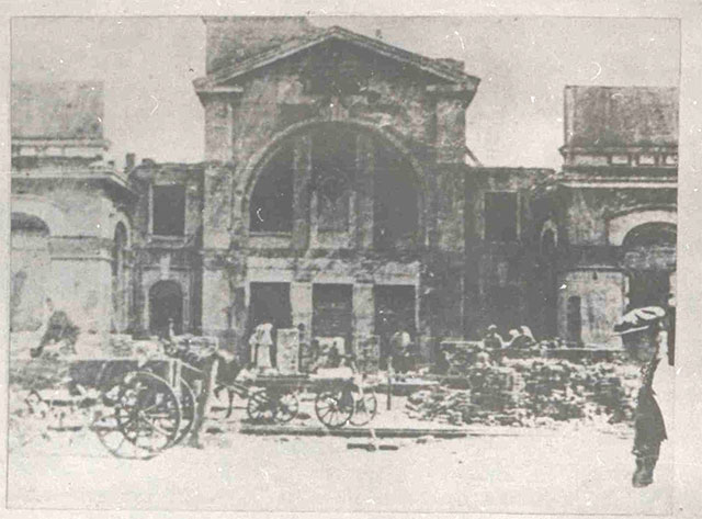 Зруйнований Південний вокзал у Полтаві. 1943 р.