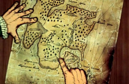 Кадр из мультфильма «Остров сокровищь»