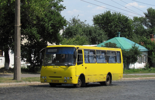 Автобус, що курсує по маршруту Полтава — Ковалівка