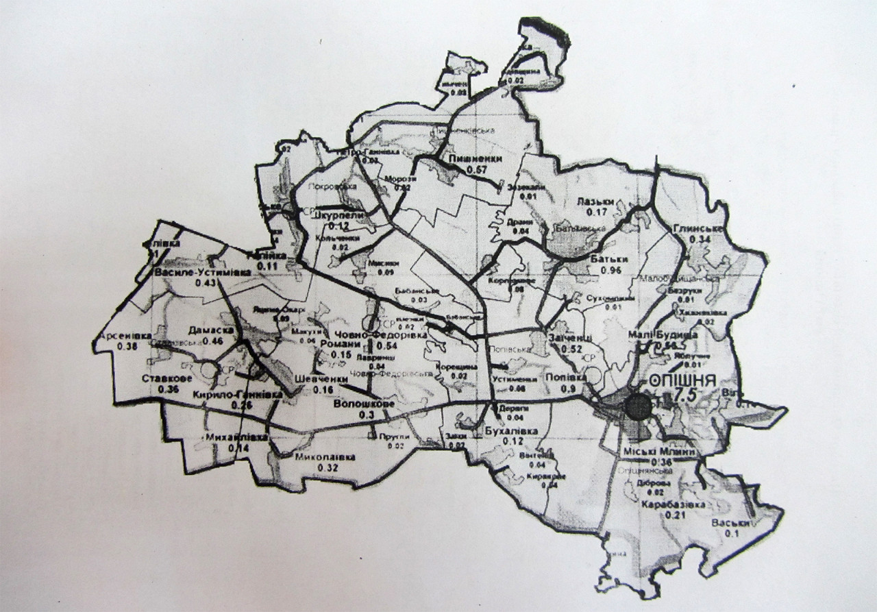 Запропонований адміністративно-територіальнйи поділ Зіньківського району