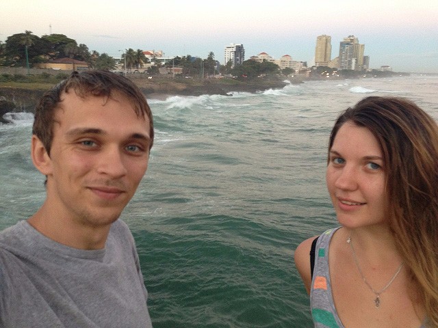 Максим Бочаров с Екатериной Гнетевой, его спутницей во время путешествия по Доминиканской Республике