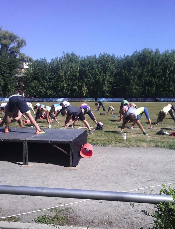Фітнес-тренуваня «Розбуди місто» на стадіоні «Динамо»