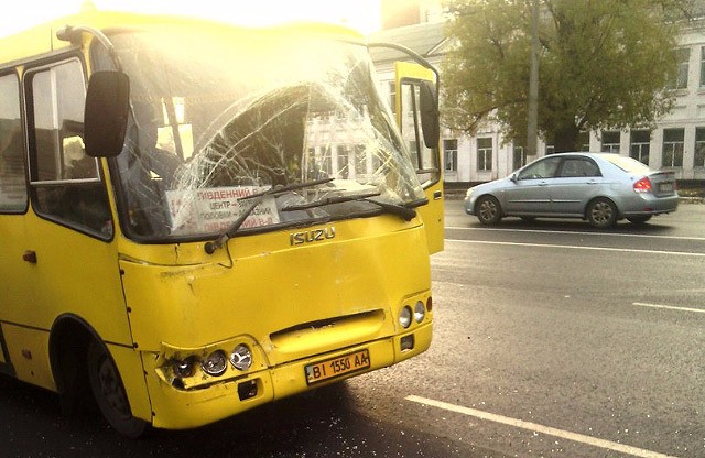 Автобус «Богдан» після ДТП