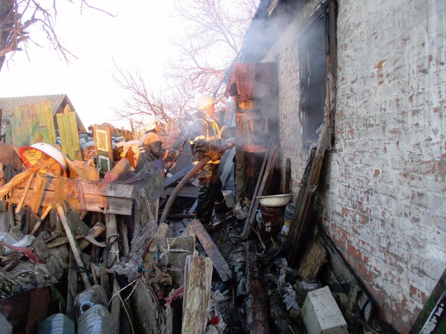 Пожар в частном доме в селе Песчаном