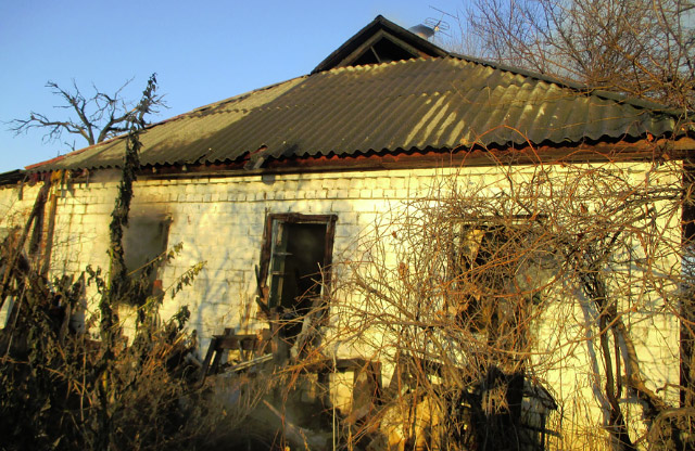 Пожар в частном доме в селе Песчаном