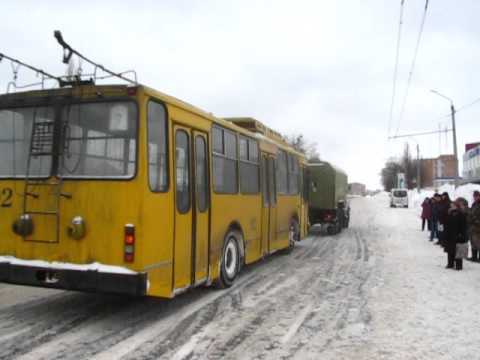 Буксировка тролейбуса №92, Полтава, 19.01.16
