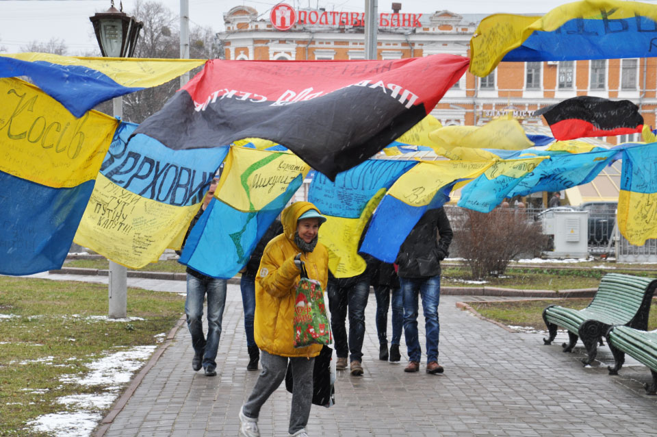 Катерина Валевська збирала прапори по всій Україні.