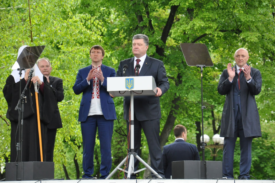 В своїй промові Петро Порошенко наголосив на тому, що Іван Мазепа — символ боротьби українського народу, а Україна обов'язково здолає свого ворога.  