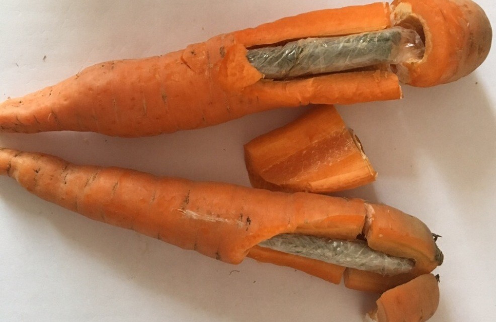 Морква, фарширована коноплею