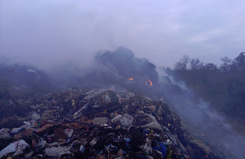 Пожежа на території Лубенського міського сміттєзвалища