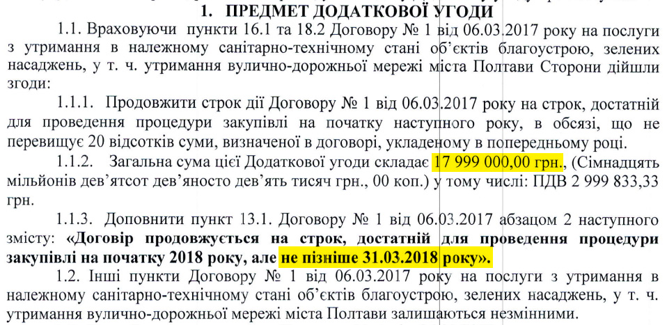 Додаткова угодна на 18 млн грн, яка діятиме до 31 березня
