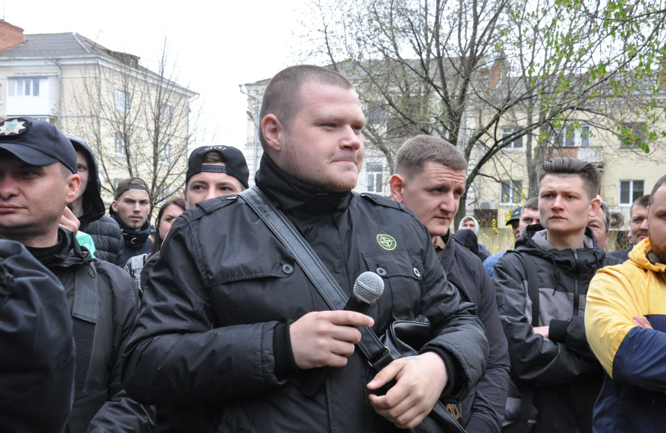 Станіслав Пєєв під час акції 19 квітня