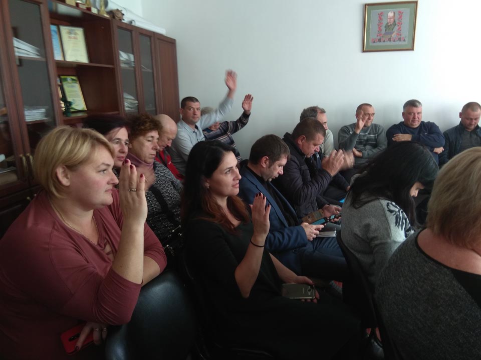 Робочі моменти 10-ої позачергової сесії Щербанівської сільської ради