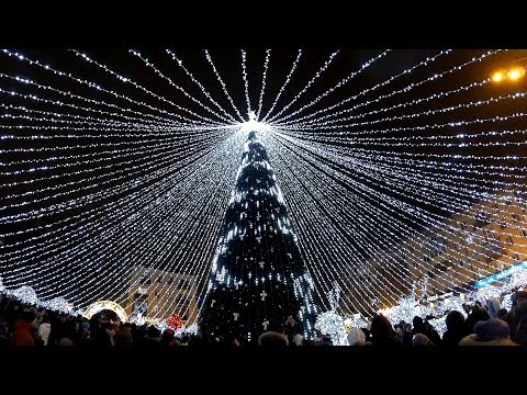 Полтава, Театральна площа, міська новорічна ялинка 2019