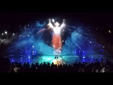 Умань, фонтаны - полное видео светомузыкального лазерного шоу Жемчужина любви