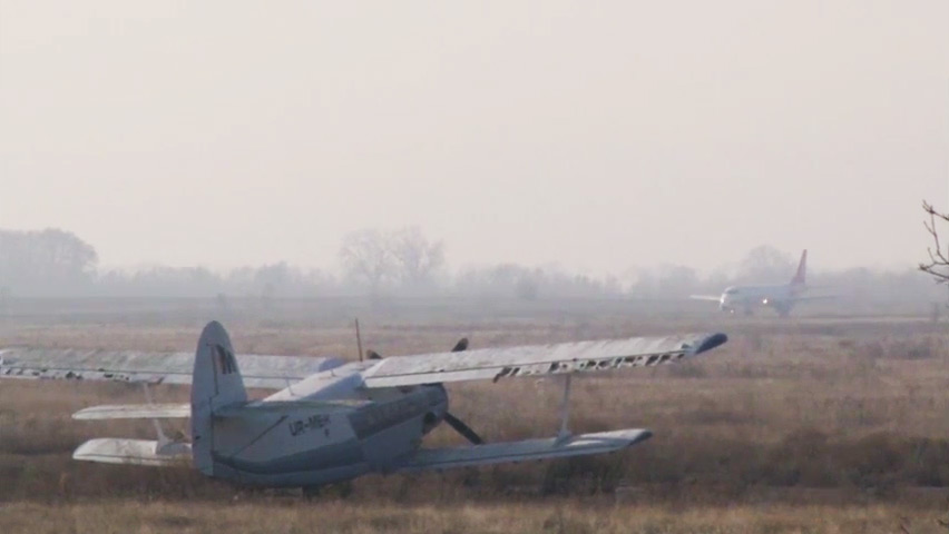 Виліт літака з гравцями агдамського «Карабаху» з аеропорту «Полтава»