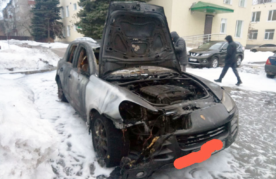 Porsche Cayenne після пожежі