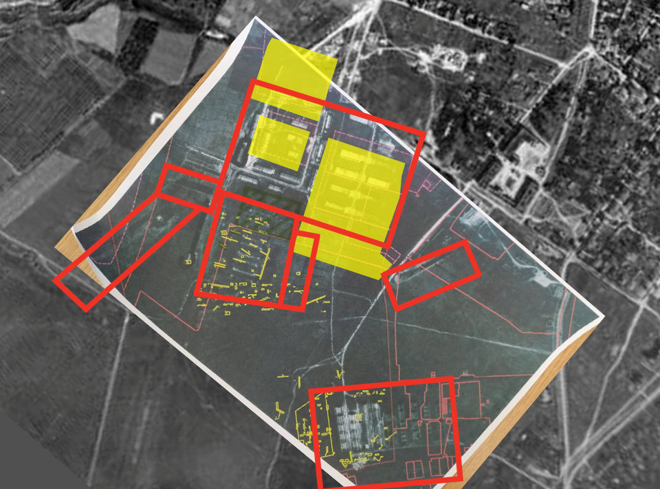 Жовтими крапками позначені місця із ймовірними похованнями на думку чиновників.