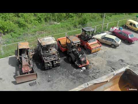 У Полтаві невідомі спалили техніку для ремонту доріг