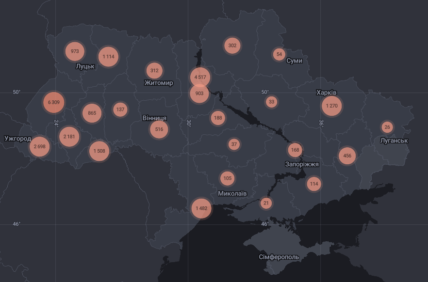 Кількість хворих на COVID-19 в Україні станом на 22 липня | Дані РНБО