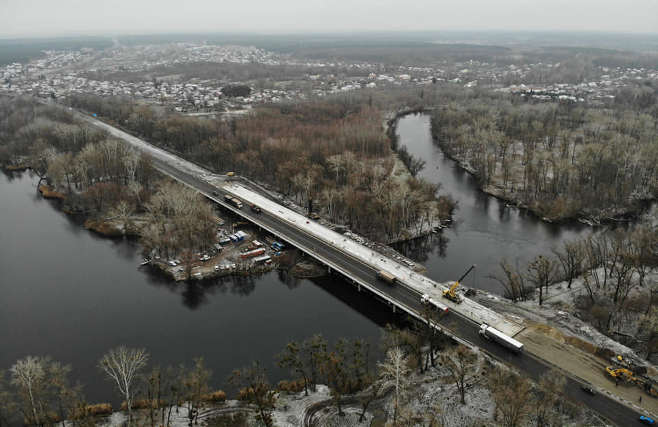 Будівництво нового мосту через Ворсклу поблизу Полтави