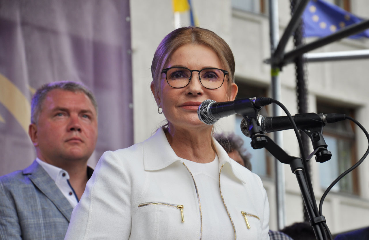 Юлія Тимошенко під час витсупу у Полтаві