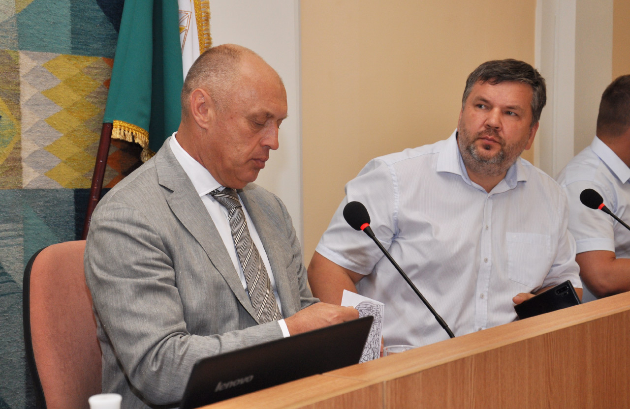 Міський голова Полтави Олександр Мамай та секретар Полтавської міської ради Андрій Карпов