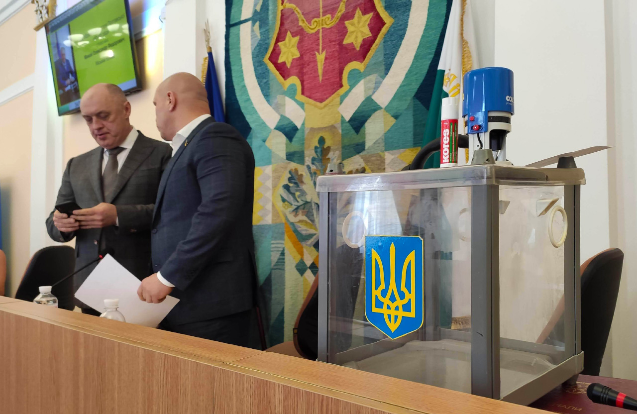 Олександр Мамай та Ілля Кива під час обрання секретаря міськради у березні 2021 року