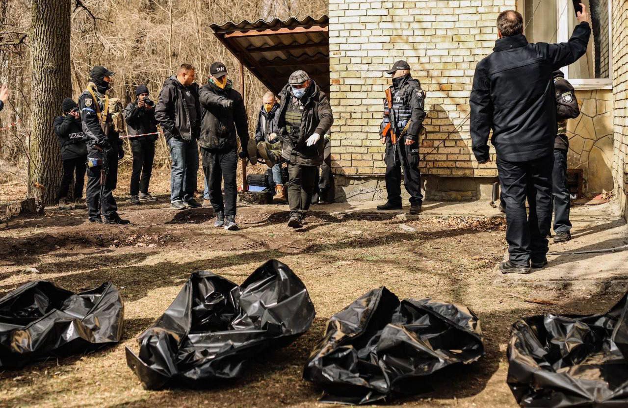 Тіла закатованих людей, які виявили у місті Буча на Київщині