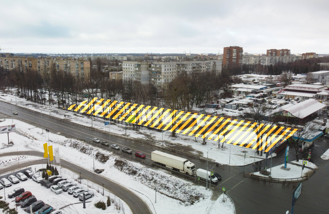 Ділянка майбутнього ринку — частина автостоянки на вулиці Київське шосе, 70а