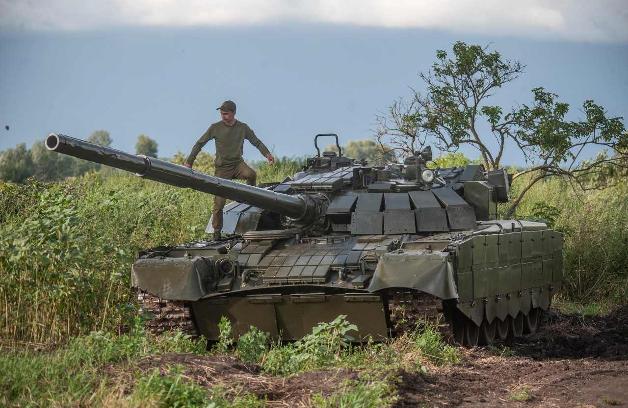 Трофейний російський танк, полагоджений силами танкового батальйону 93-ї бригади