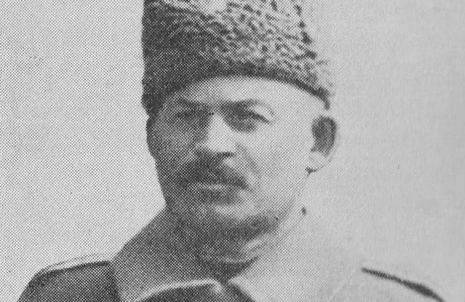 Євген Мишковський на фронті, 1917 р. в ранзі капітана генштабу