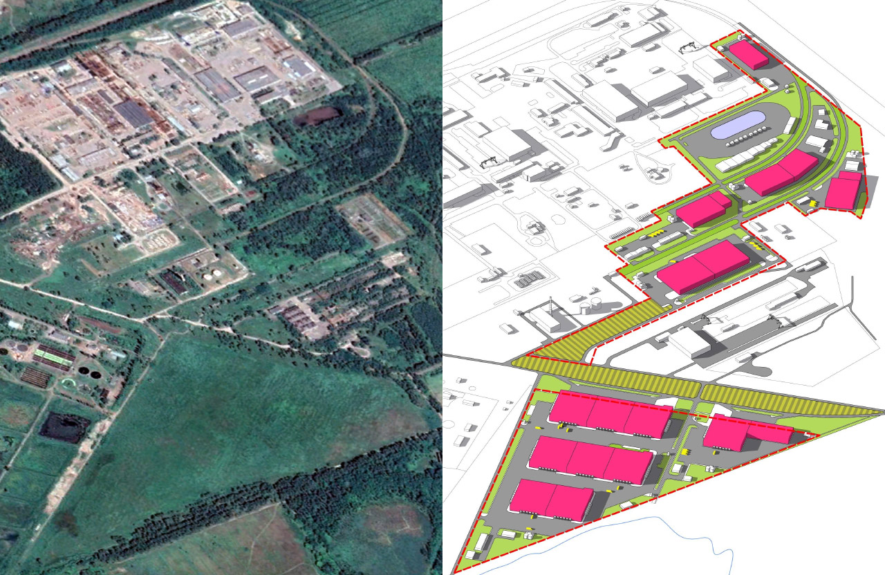 Ескіз проекту будівництва індустріального парку на вільній території Затуринського промвузла