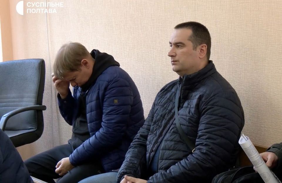 Євген Дикань та Микола Шевельов у залі суду | Кадр з відео «Суспільне Полтава»