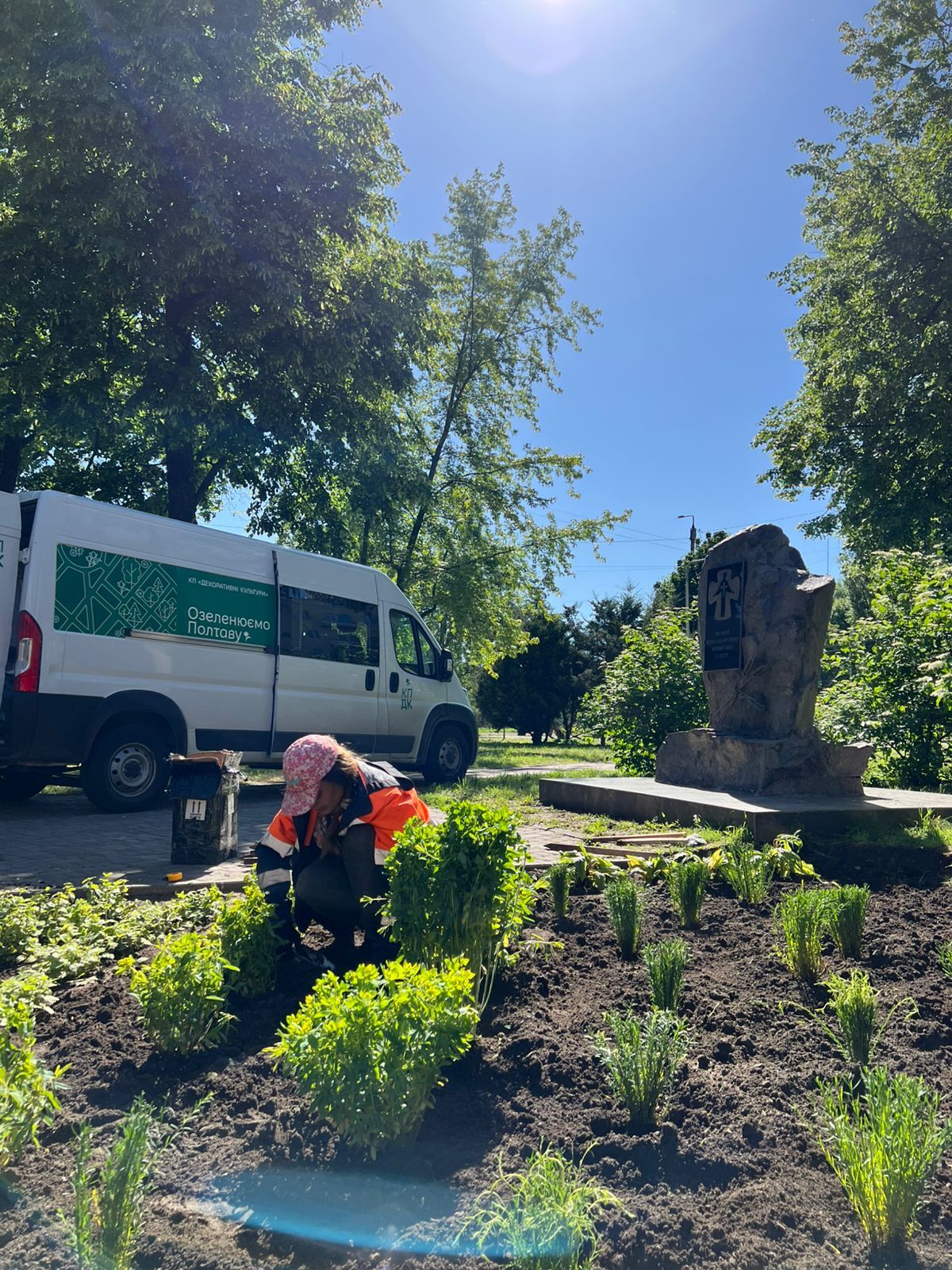 У Полтаві біля знаку жертвам Голодомору висадили рослини, які рятували життя під час геноциду й встановили інформтаблицю